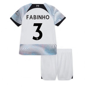 Liverpool Fabinho #3 kläder Barn 2022-23 Bortatröja Kortärmad (+ korta byxor)